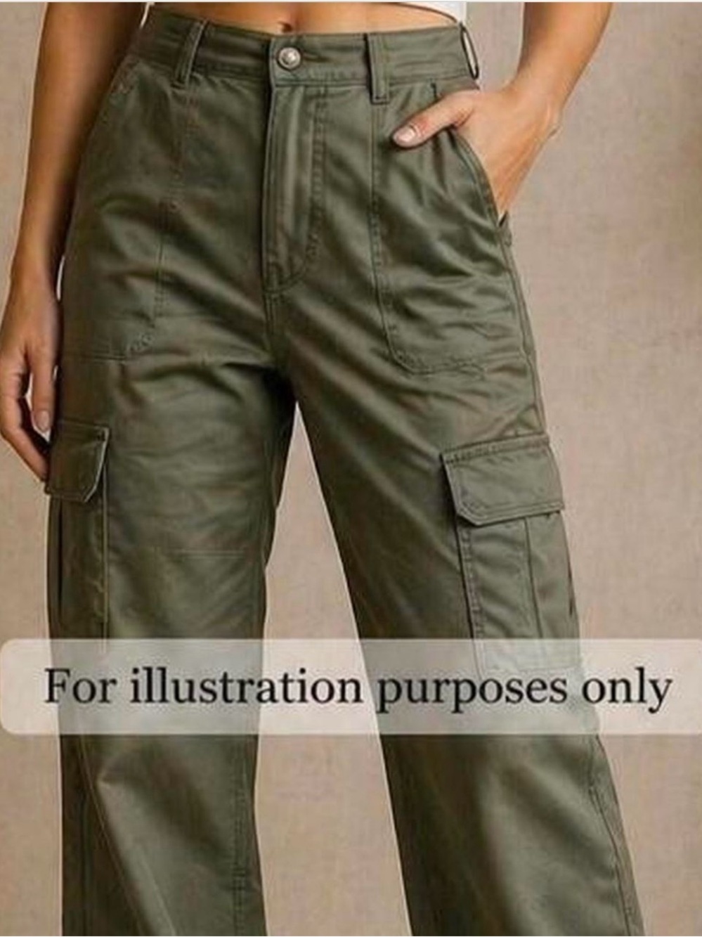 Women’s army green wide leg cargo style pants size 8 NWOT with POCKETS casual